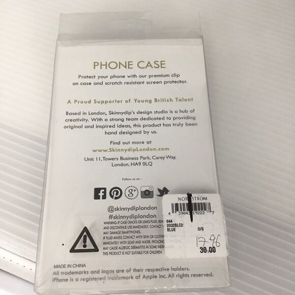 Skinny Dip Blue Glitter Heart iPhone 7 Case (H) - Picture 8 of 8